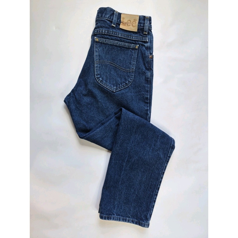 Vtg Lee Mens 32x30 Blue Jeans Dark Wash Straight Leg 80s 90s Denim